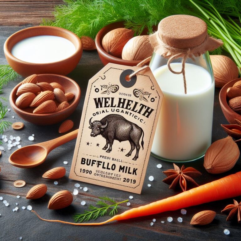 wellhealthorganic buffalo milk tag